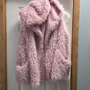 Fluffy Pink Womens Jacket
